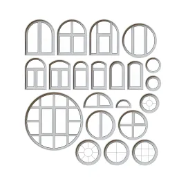 Set of round arched windows